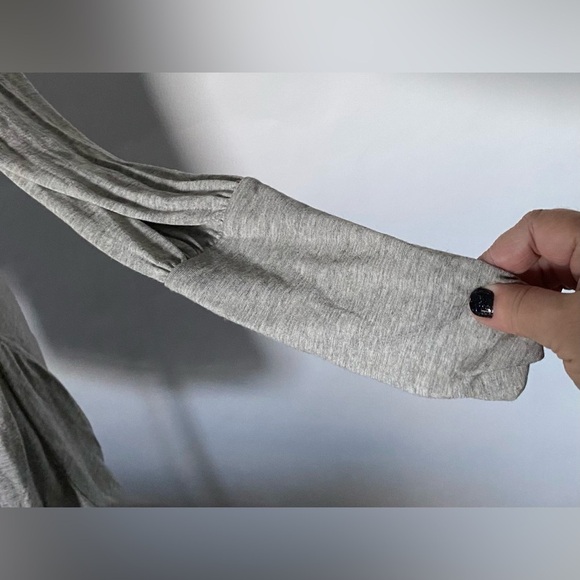 NEW w/TAGS DIESEL Turtleneck Bodycon Gray Visible Seams Balloon Bottom Dress XS - Picture 6 of 13